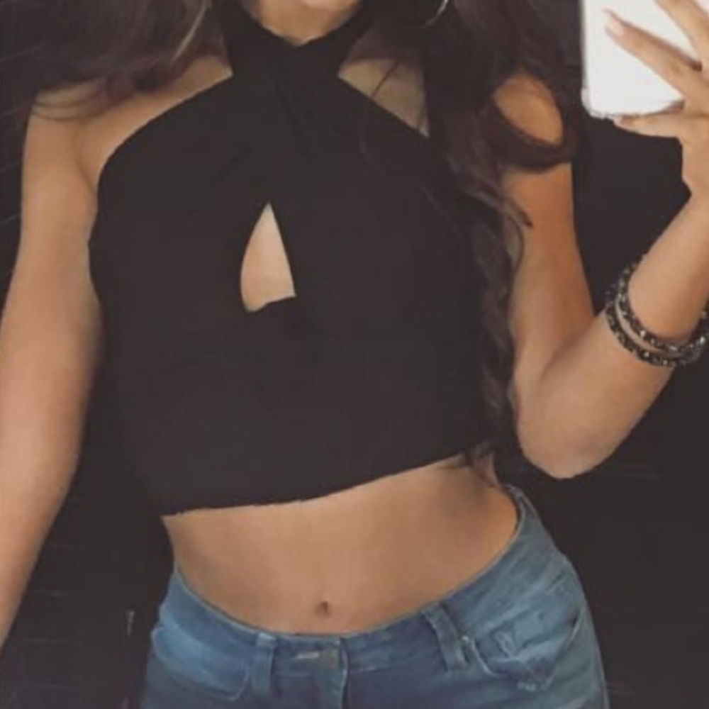 Fashion Nova Cross Crop Top